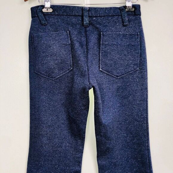 Vintage 70s Sailor Pants Womens S Blue Button Fly Bootcut Polyester - Picture 7 of 7